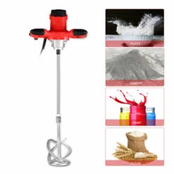 ASUPERMALL Elektrobohrmaschinen Ruhrer 220V 50 / 60Hz 6 Drehzahlregler S-Formige Bar Mit Einem Farbschuttler 800Rpm / Euro -Werkzeuge für Rohbau Geschaft 26673893 4