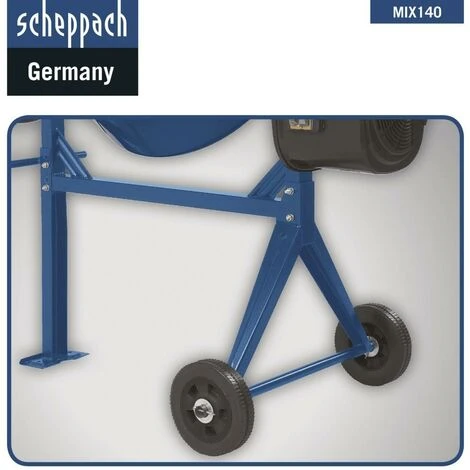 SCHEPPACH MIX140 BETONMISCHER BETONMISCHMASCHINE MÖRTELMISCHER 140L 550W 2 SCHEPPACH MIX140 BETONMISCHER BETONMISCHMASCHINE MÖRTELMISCHER 140L 550W – Bild 2