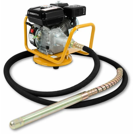 EBERTH Betonrüttler Flaschenrüttler Betonverdichter Benzin 4800W, Schlauchlänge 6m, Stahlverstärkte Rüttelflasche Mit 45mm Durchmesser, Flexible Welle, Tragegriff, Robuster Metall-Rahmen 360° Drehbar 1 EBERTH Betonrüttler Flaschenrüttler Betonverdichter Benzin 4800W, Schlauchlänge 6m, Stahlverstärkte Rüttelflasche Mit 45mm Durchmesser, Flexible Welle, Tragegriff, Robuster Metall-Rahmen 360° Drehbar